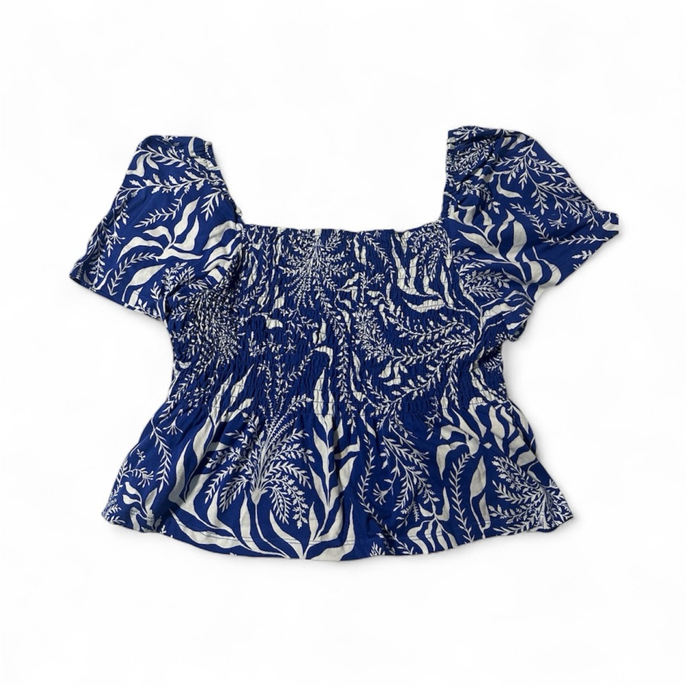 Blue Floral Women's Top